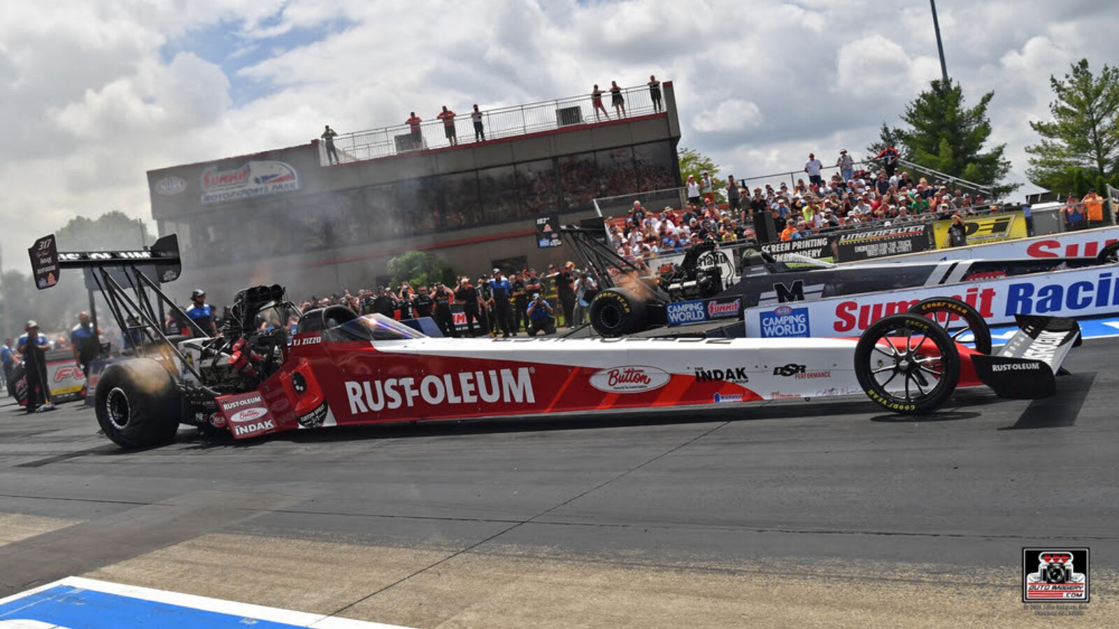 Zizzo Racing Gears Up for Victory at U.S. Nationals 2 Zizzo Racing transport with Rust-Oleum Top Fuel dragster