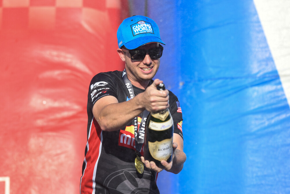 Langdon, Prock, A. Stanfield, and Herrera Triumph at NHRA Midwest Nationals 3 NHRA Midwest Nationals elimination action at World Wide Technology Raceway