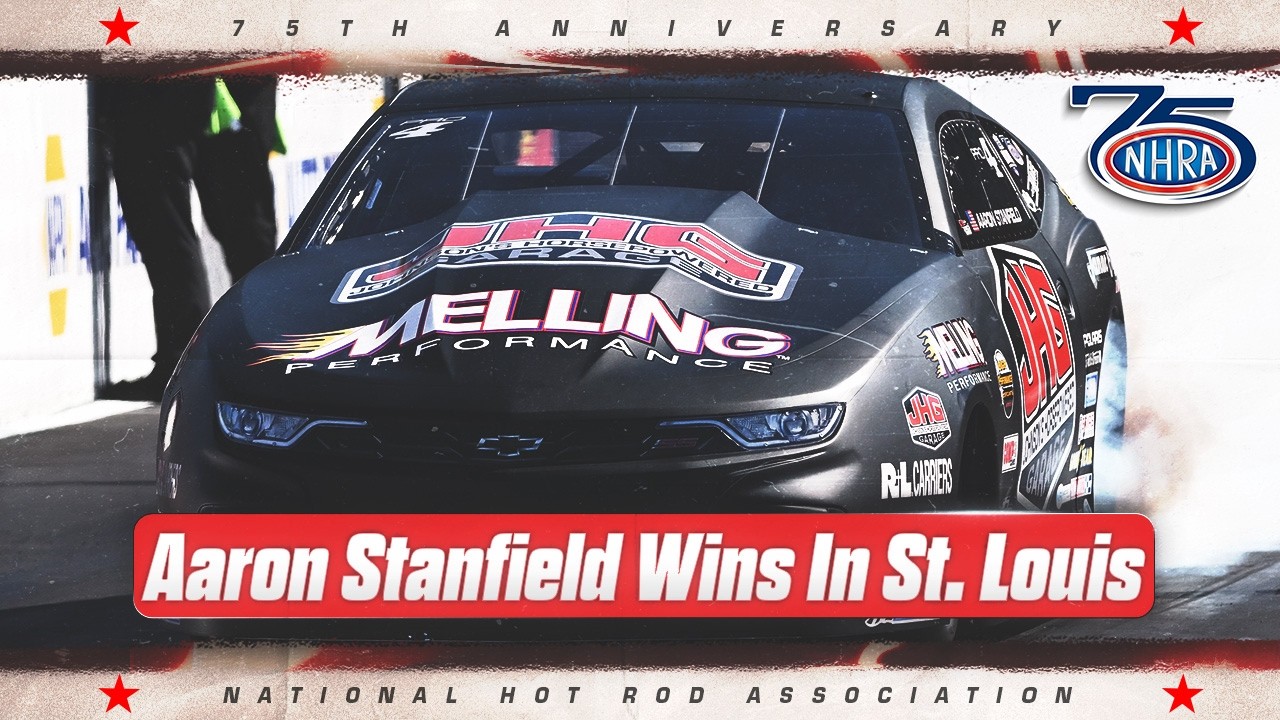 Aaron Stanfield’s Win Powers Elite Motorsports’ NHRA Countdown Sweep 2 Aaron Stanfield celebrates a Pro Stock victory in St. Louis