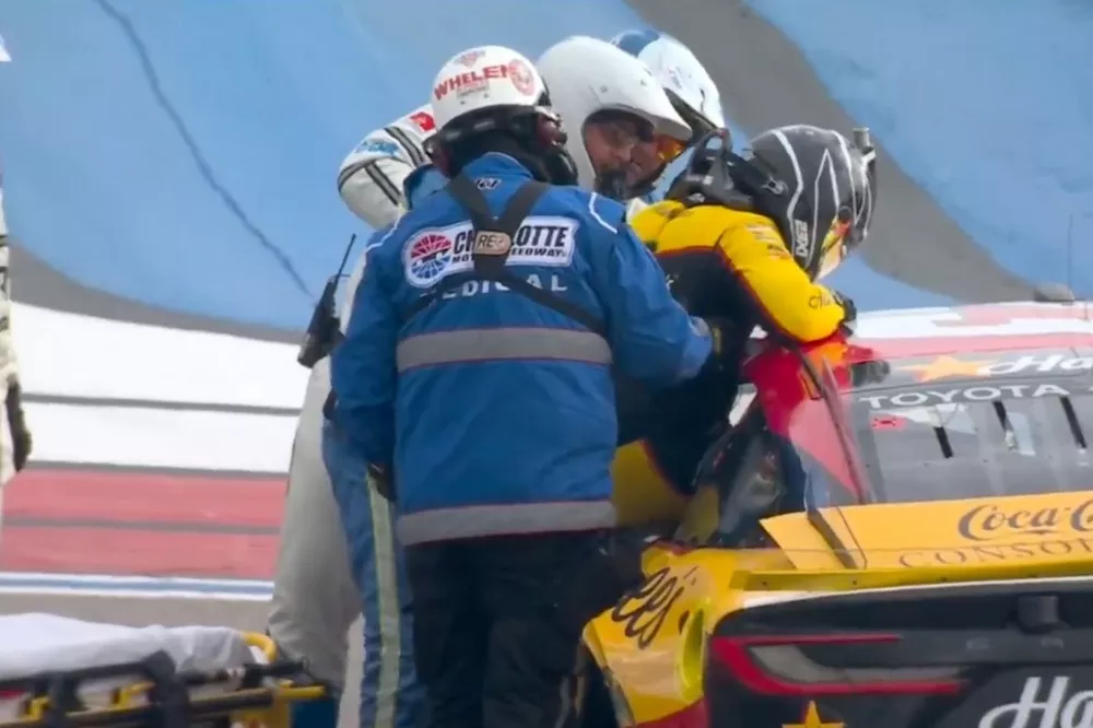 Bubba Wallace and Alex Bowman Safe After Intense Crash at Charlotte NASCAR Cup 2 Bubba Wallace and Alex Bowman crash during the Charlotte NASCAR Cup race