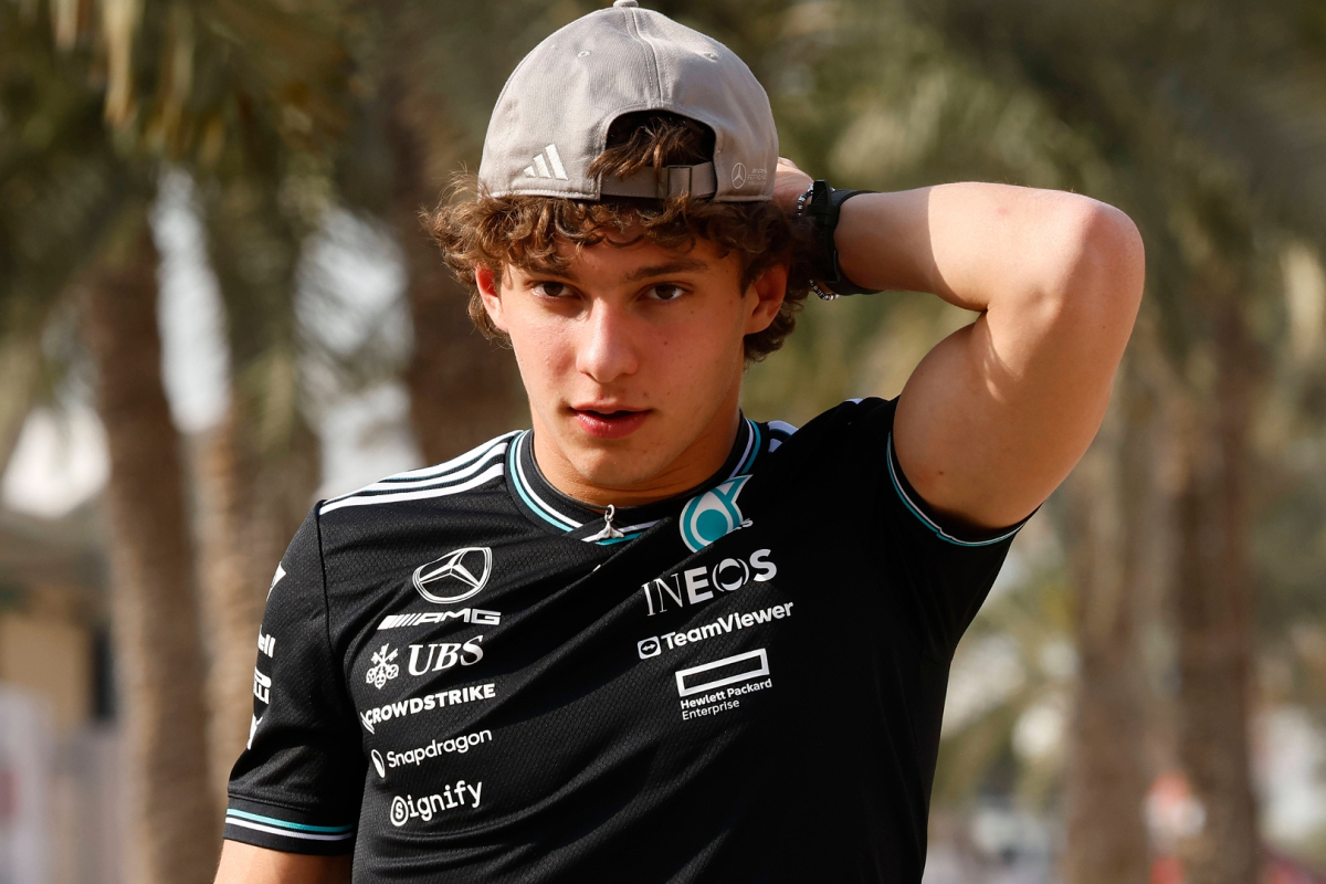Mercedes Teases Kimi Antonelli Over Bahrain GP Podium Mistake 1 f1 blunder as kimi antonelli called the wrong name on chinese Mercedes Teases Kimi Antonelli Over Bahrain GP Podium Mistake