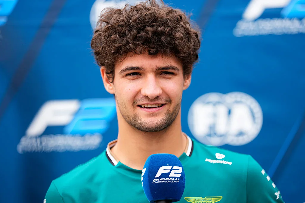 Crawford Gearing Up for Thrilling Mexico City FP1 with Aston Martin 3 Jak Crawford in FIA Formula 2 colours ahead of Aston Martin FP1 outing