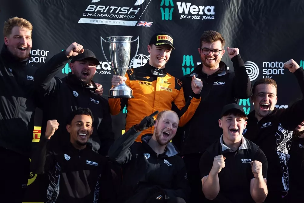 McLaren Junior and Max Verstappen Protégé Clinches British F4 Title 2 Dries Van Langendonck celebrates British F4 title at Brands Hatch