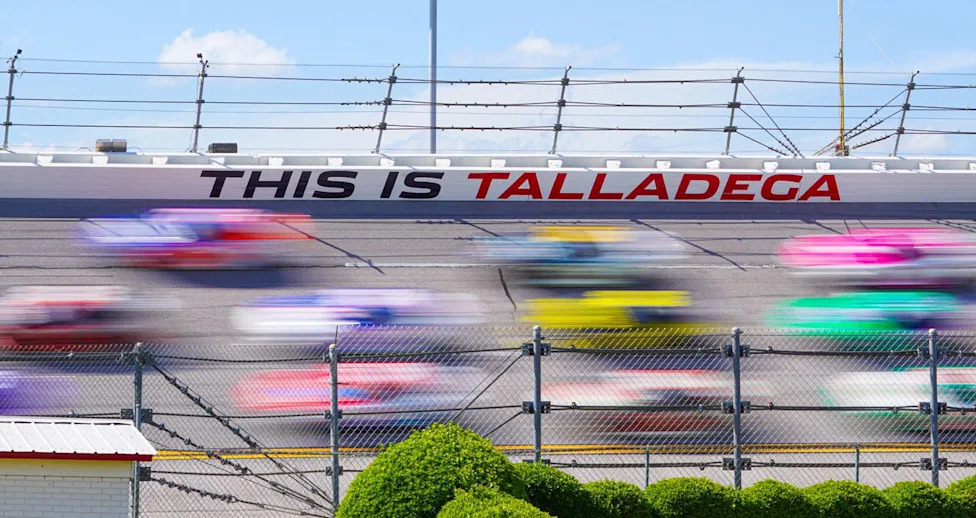 NASCAR Reveals Exciting New Rules Package for Talladega Race 2 NASCAR Cup Series pack racing at Talladega Superspeedway