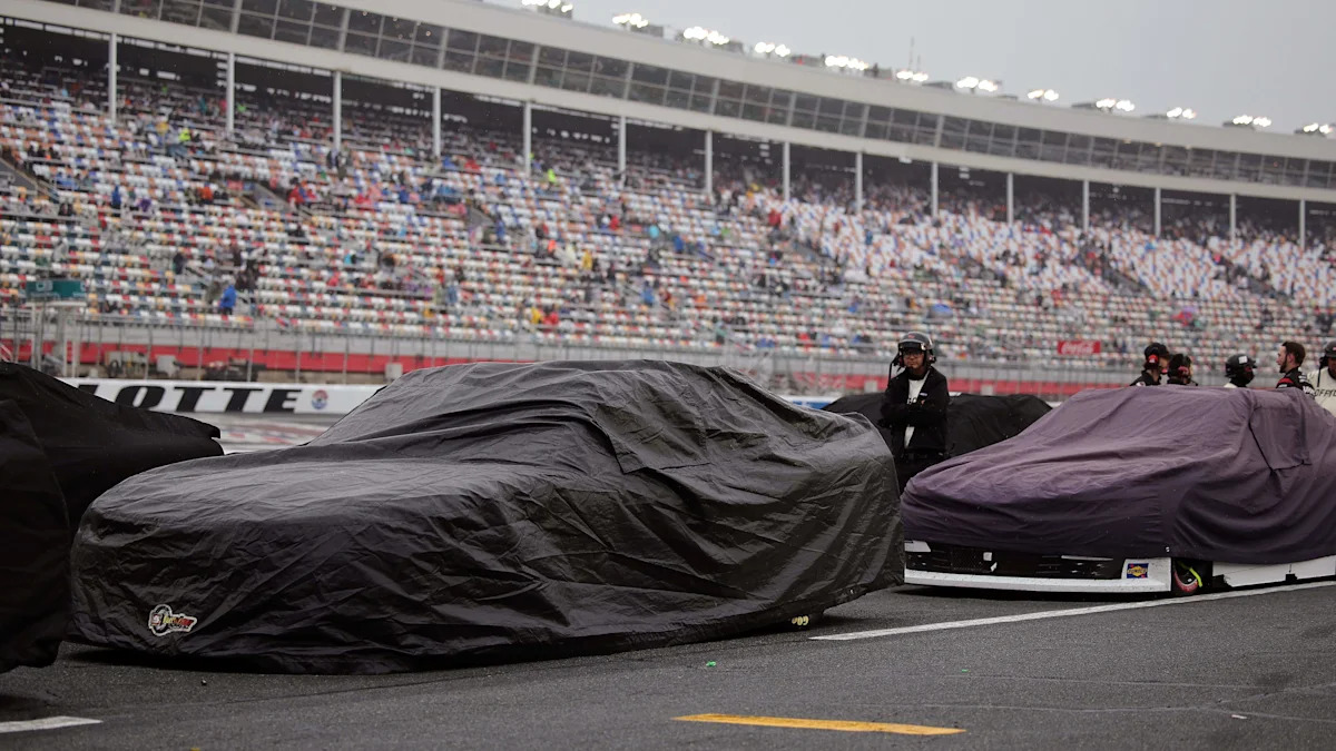 NASCAR Updates Charlotte Practice and Qualifying to Beat Rain 3 Rain clouds threaten the NASCAR weekend at Charlotte