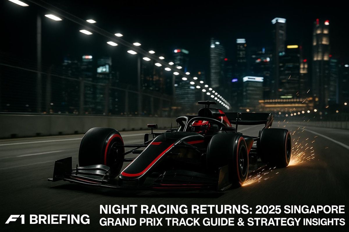 Explore Winning Tyre Strategy Options for the Singapore GP Now 3 Night racing at Singapore’s Marina Bay circuit with cars under floodlights