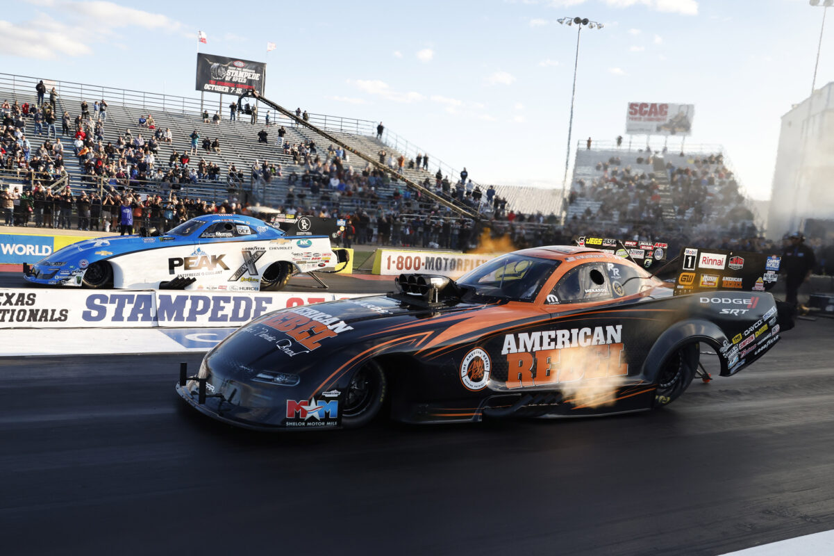 Brown, Todd, and Glenn Smith Score Big Wins at Texas FallNationals 3 Matt Hagan competes in Funny Car at the Texas FallNationals