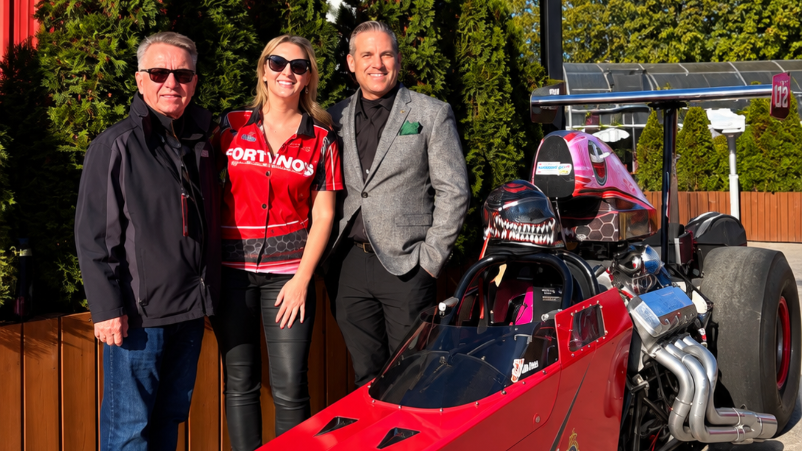 Quick 32 Sportsman Series Celebrates Victory Mist Launch Event 2 Shawna Woudstra’s Top Dragster displayed during the Victory Mist launch event