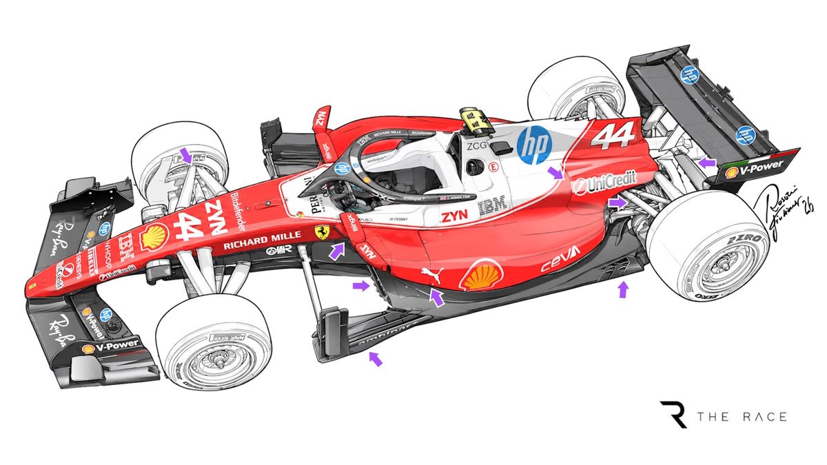 Ferrari Unveils Its Biggest 2026 F1 Upgrade at US GP 3 Detail of Ferrari floor and diffuser updates introduced at Austin