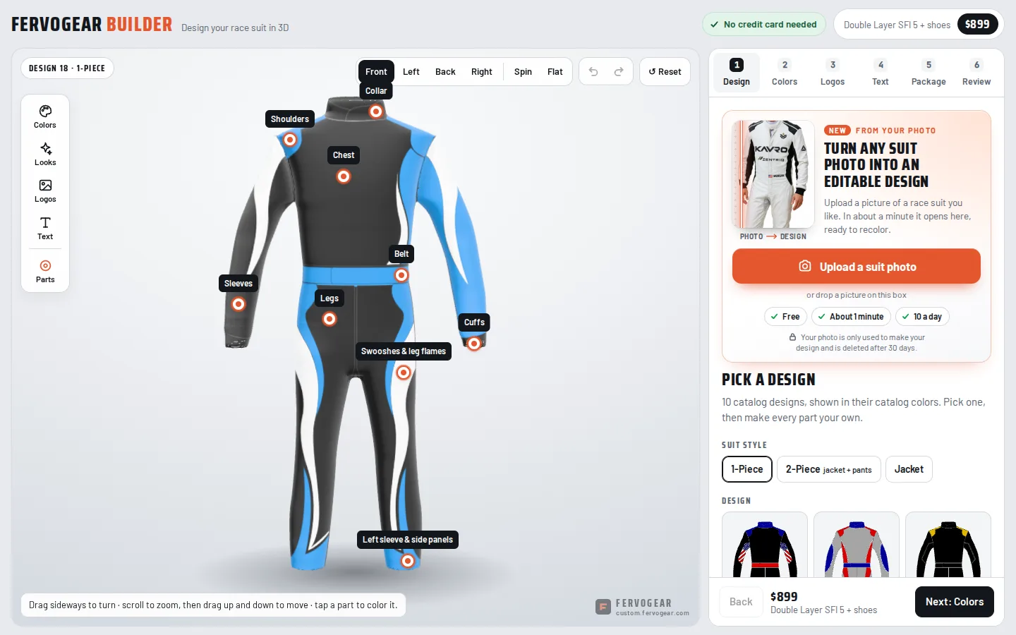 The FervoGear 3D suit builder with labels for each part you can color The FervoGear 3D suit builder with labels for each part you can color