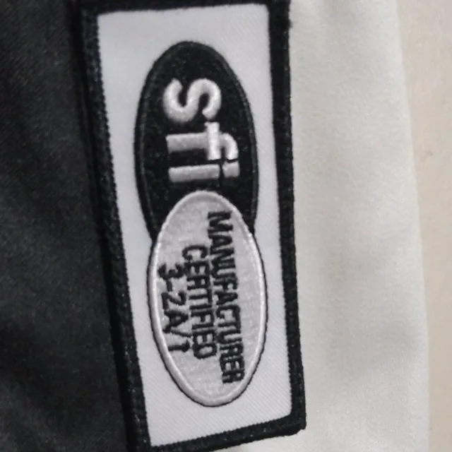 Embroidered patch reading sfi Manufacturer Certified 3-2A/1 Embroidered patch reading sfi Manufacturer Certified 3-2A/1