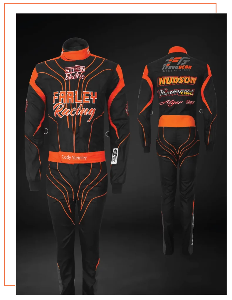 Custom Fire Racing Suit Red and Black