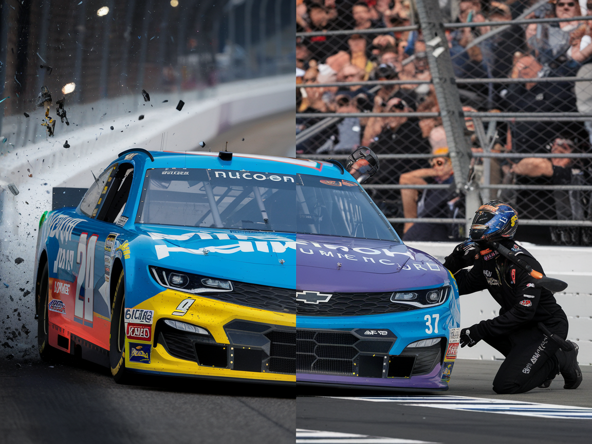 Daniel Surez brings out first caution after smacking wall NASCAR Daniel Suárez Triggers First Caution After Wall Impact