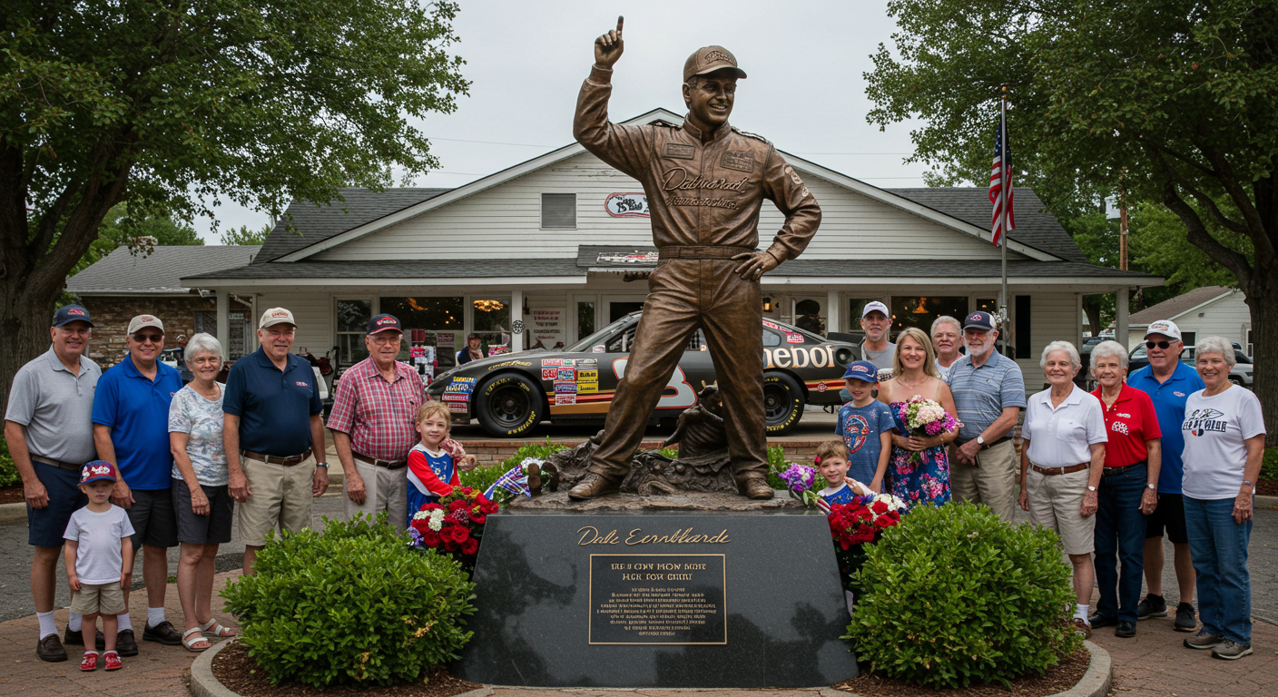 Hometown Earnhardt statue shows him as favorite son NASCAR Hometown Honors Earnhardt Statue As Beloved Son