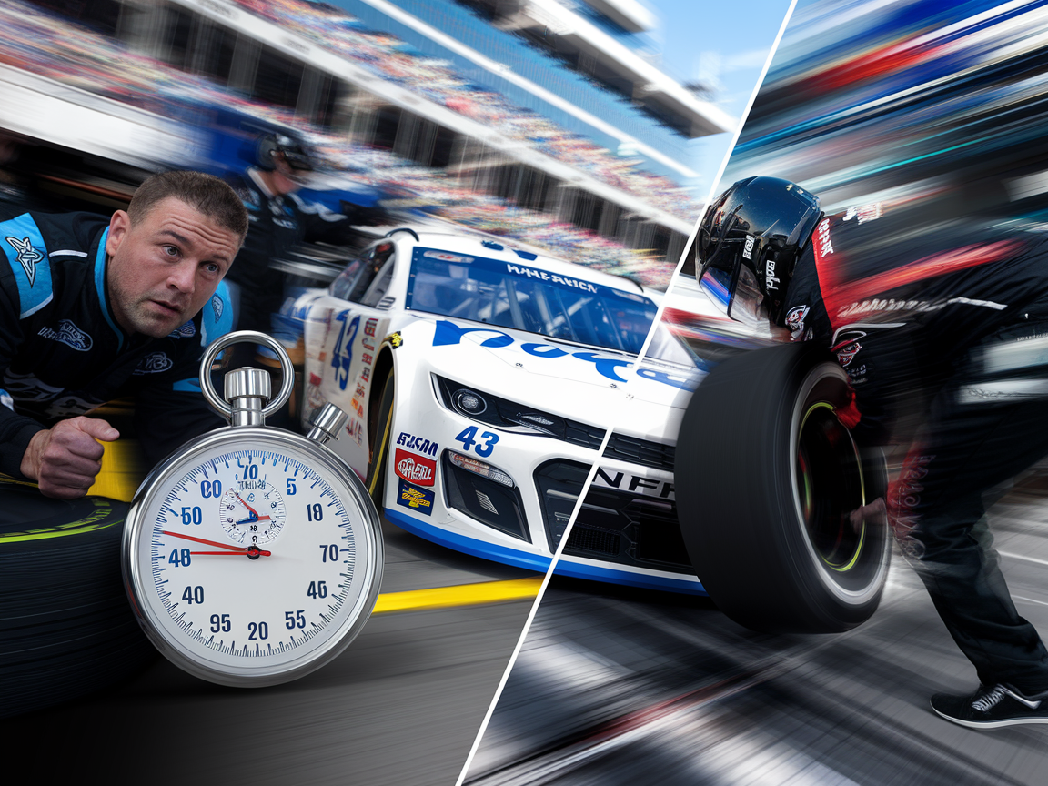 Rightrear changer on No 43 team slips in qualifying NASCAR No. 43 Team’s Right-Rear Tire Changer Stumbles in Qualifying