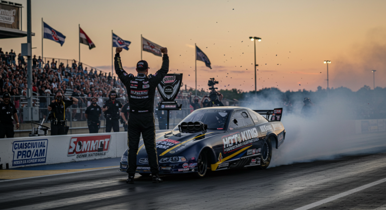 Funny Car039s Chris King wins inaugural Hot Saw ProAm at Summit Nationals NHRA Funny Car's Chris King Claims First Hot Saw Pro/Am Win at Summit Nationals