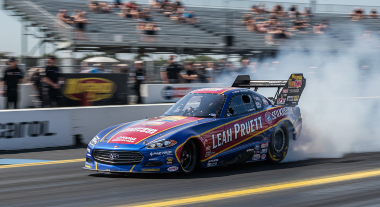 Leah Pruett got back behind the wheel for postVirginia test session NHRA Leah Pruett Returns to Racing for Post-Virginia Test Session