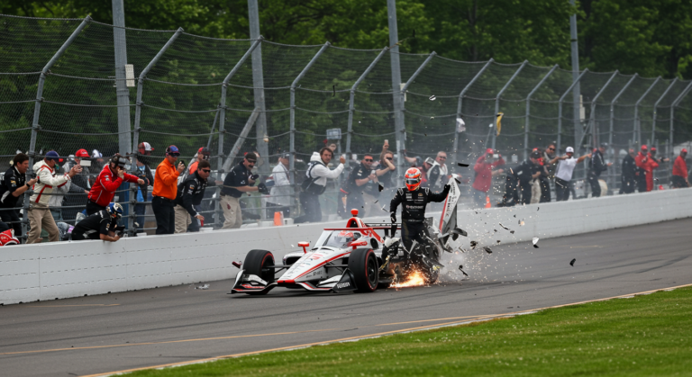 Josef Newgarden Crashes Hard on Lap 1 at IndyCar Mid-Ohio 200