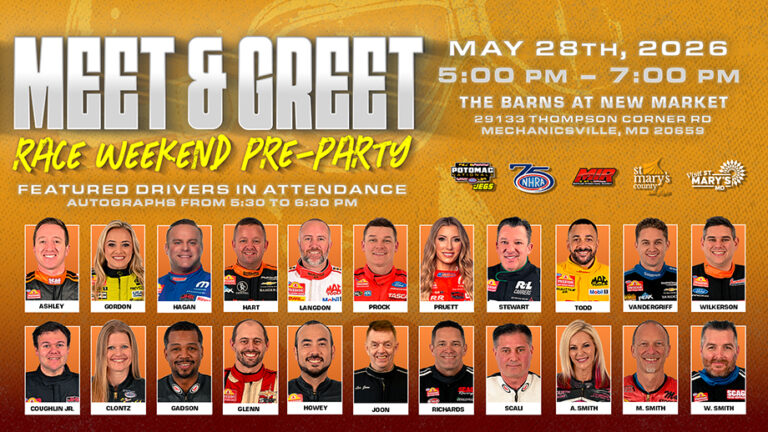 meet the drivers at fan fest prior to nhras maryland 1 Pruett Seeks Consistency as Hagan Battles for Points Lead at NHRA Potomac Nationals