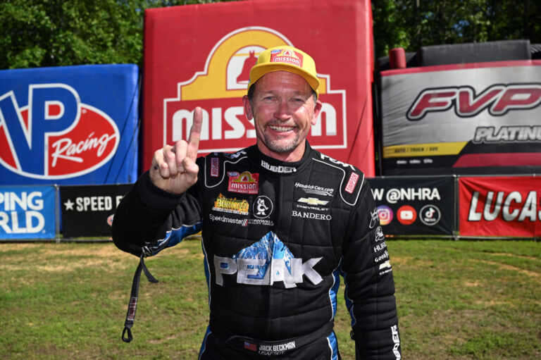 peak squad captures 2nd consecutive no 1 qualifier john force Jack Beckman and PEAK Squad Secure Back-to-Back No. 1 Qualifier Wins