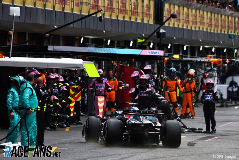 Shocking Pit Lane Near-Miss as Staff Runs Across During F2 Race 4 fia investigating ocons scary near miss with people in pit lane Shocking Pit Lane Near-Miss as Staff Runs Across During F2 Race
