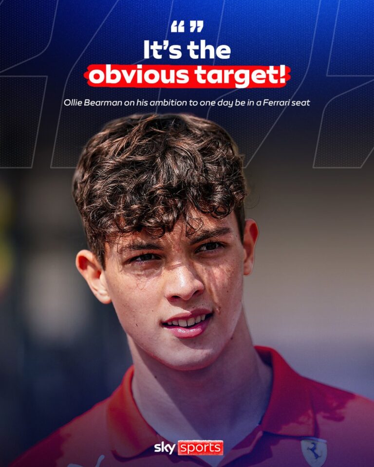 Bearman Confirms Ferrari Move Is His Ultimate Goal 1 ollie bearman discusses his ambition to one day be in a ferrari Bearman Confirms Ferrari Move Is His Ultimate Goal