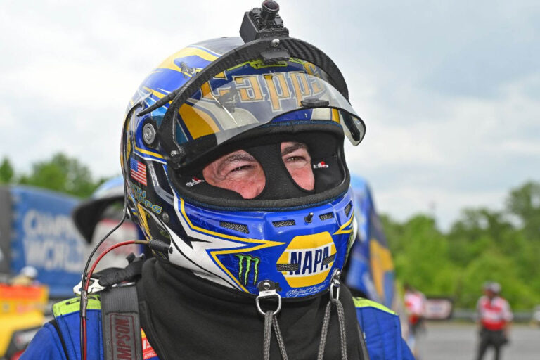 ron capps and maddi gordon ready for potomac nationals Ron Capps Extends Funny Car Points Lead with Strong Semifinal at NHRA Potomac