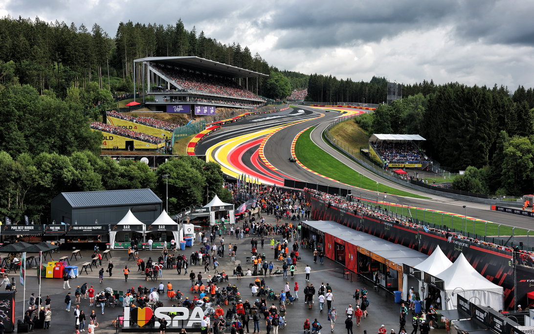 F1 drivers prepare for wet conditions at Spa-Francorchamps during the Belgian Grand Prix weekend