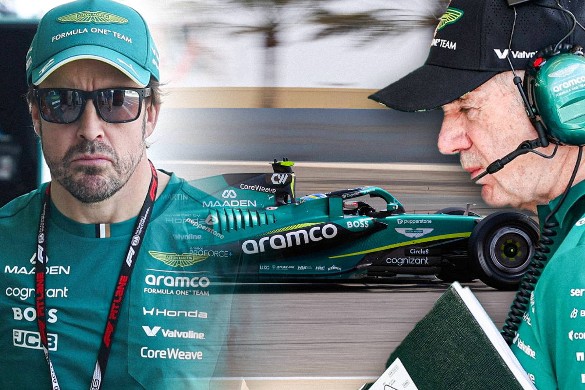 f1 stars fernando alonso and adrian newey to address the media at Fernando Alonso Calms Adrian Newey’s Worries After ‘Guilty’ Aston Martin Remark