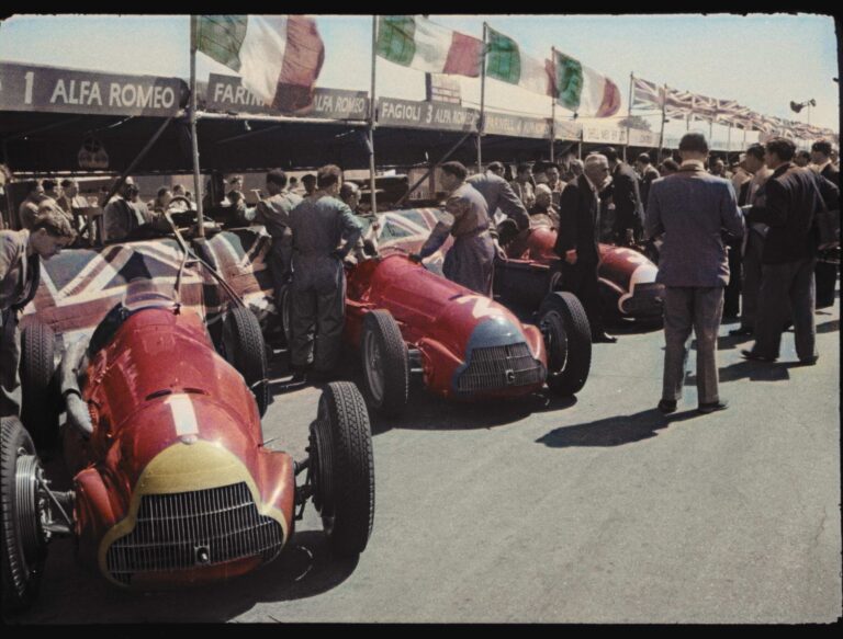 formula 1 marks 75th anniversary with new colourised footage of Racing Bulls Face Penalty After Silverstone Pit Lane Mistake