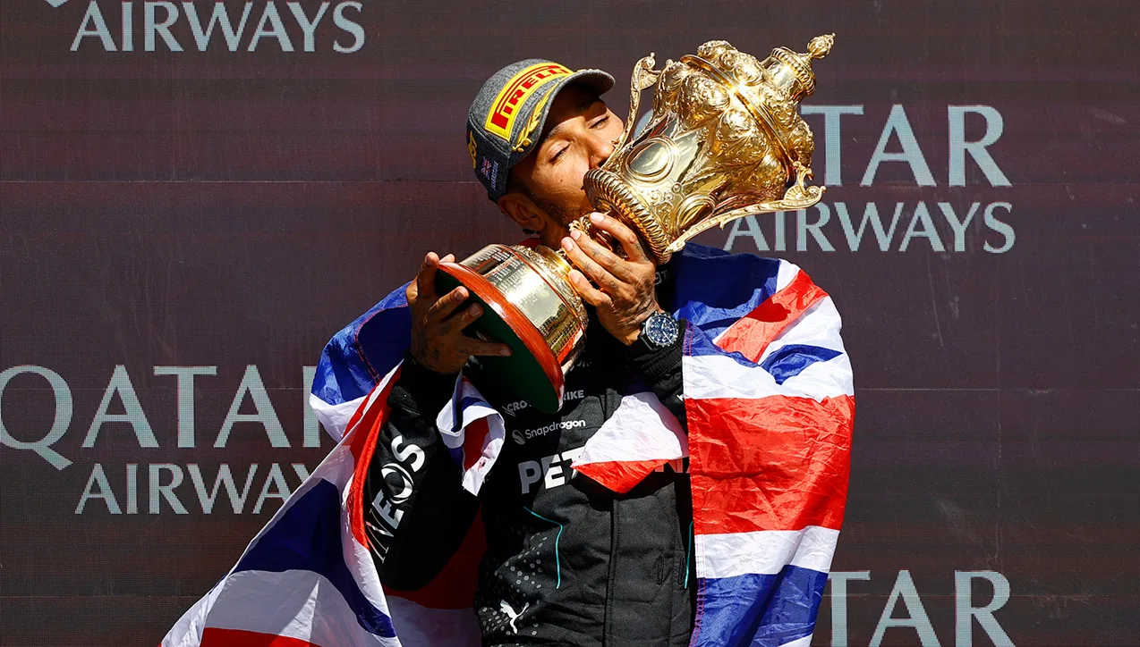 F1 Hits Remarkable Six-Year Peak with Surprising British GP Feat 3 Lewis Hamilton celebrates British GP victory at Silverstone