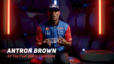 Antron Brown prepares under the lights at Night Under Fire