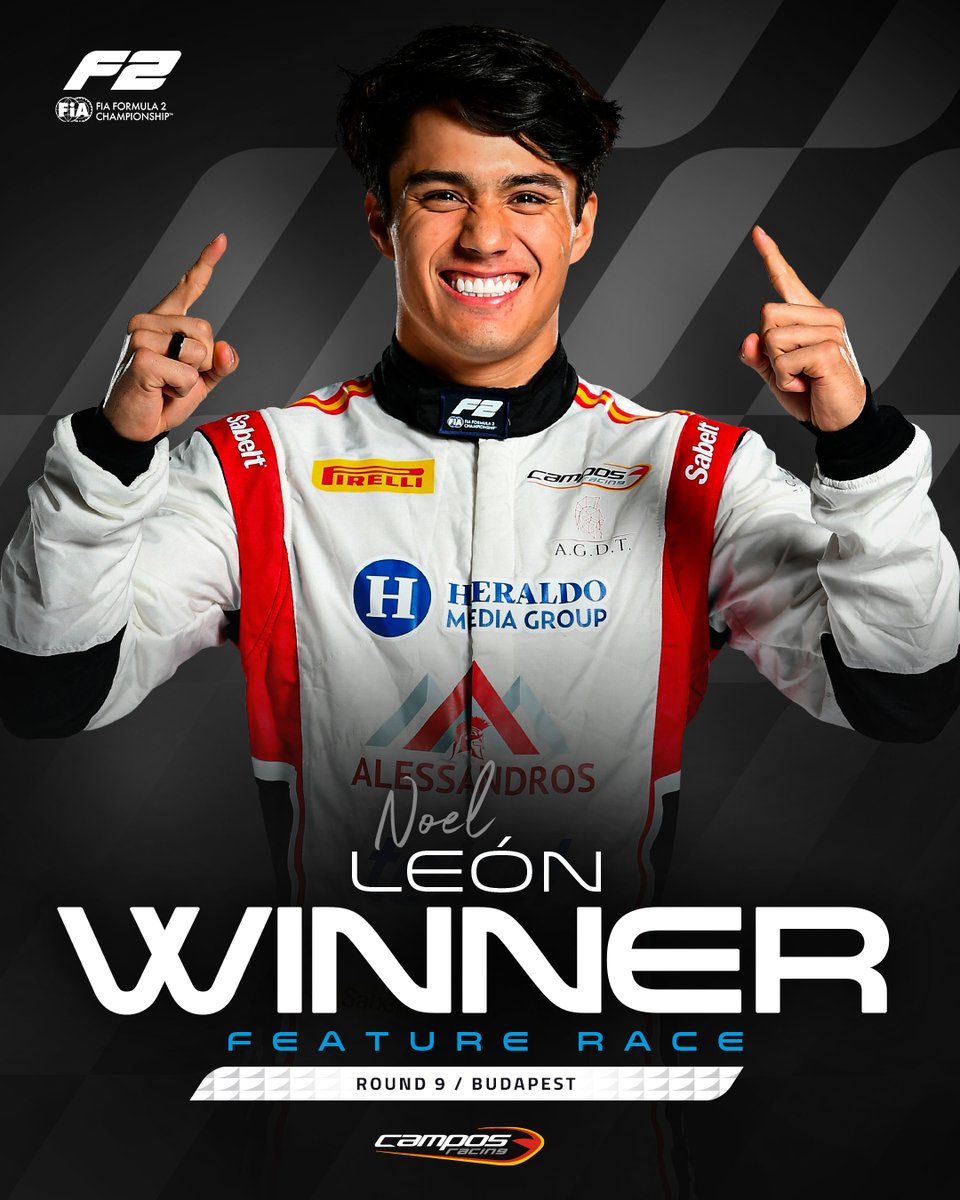 noel len wins in budapest the mexican takes his first Leon Secures First F2 Feature Race Victory in Thrilling Budapest Battle