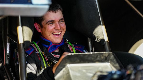 Dylan Winefsky and the Nitro Moose Funny Car prepare for the Sonoma Nationals