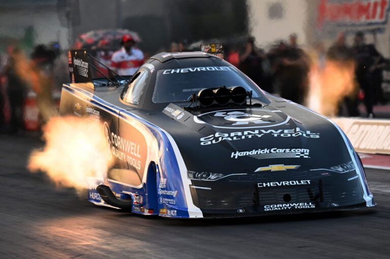 vandergriff to represent jfr at cornwell tools night under fire Jordan Vandergriff Powers John Force Racing at Cornwell Night Under Fire