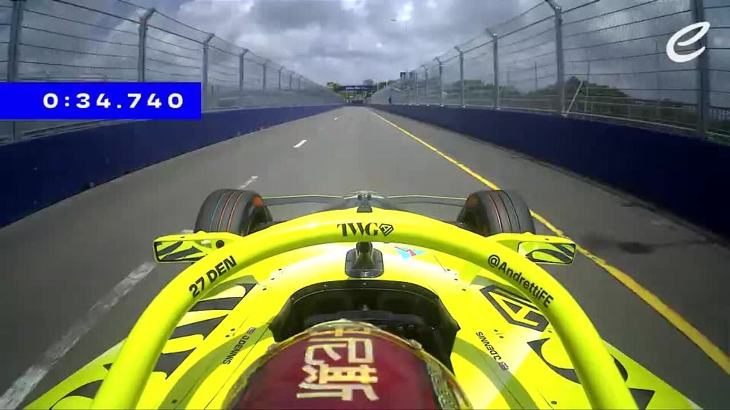 Jake Dennis on track during qualifying, preparing for the opening Tokyo E-Prix race