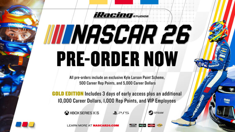 nascar and iracing studios debut official gameplay trailer open NASCAR 26 Official Gameplay Trailer Released with Pre-Orders Now Open
