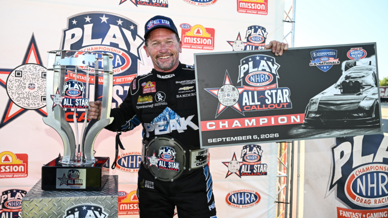 beckman takes playnhra funny car all star callout at cornwell Beckman Dominates PlayNHRA Funny Car All-Star at U.S. Nationals