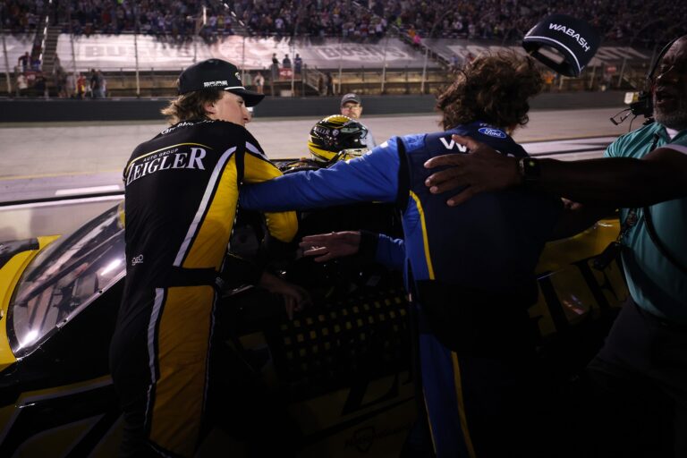 blaney and hocevar feud boils over after bristol crash speedway Hocevar Targets Blaney as Tensions Explode at Bristol Showdown