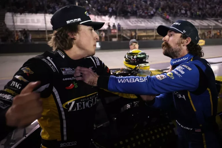 carson hocevar punches ryan blaney in the face in shocking bristol Carson Hocevar Lands Punch on Ryan Blaney After Intense Bristol NASCAR Fight