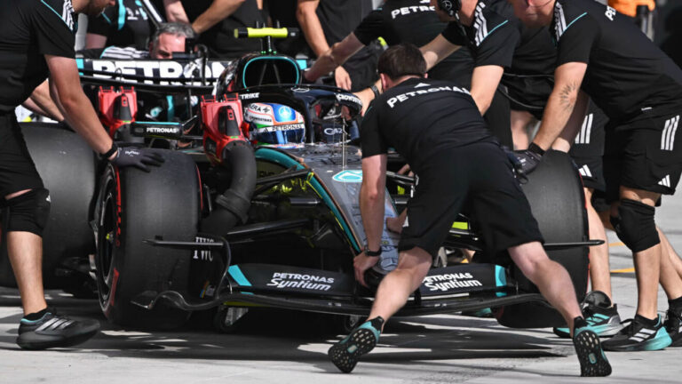 mercedes reveals kimi antonelli engine penalty plan as george George Russell Reacts to Shocking Kimi Antonelli Pit Stop Call