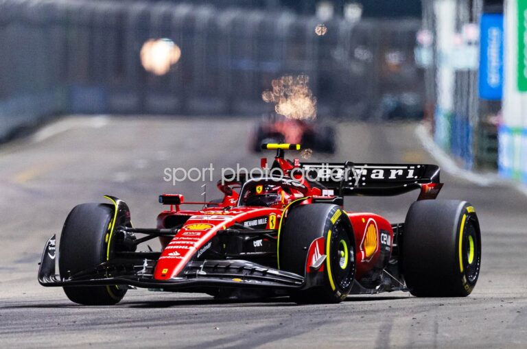 carlos sainz spain ferrari wins singapore f1 grand prix 2023 Ferrari Defies F1 Leaders as Rivals Gain Edge in Singapore