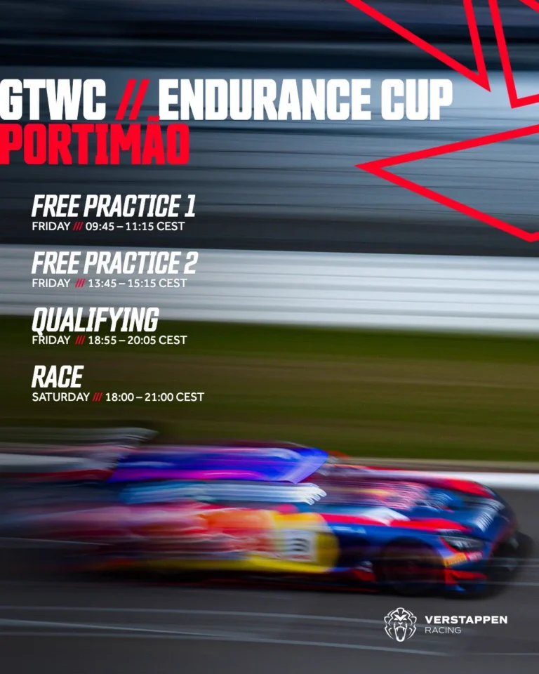 max verstappen on x this weekends schedule final round of Max Verstappen Charges Into GT World Challenge Portimao Free Practice 1