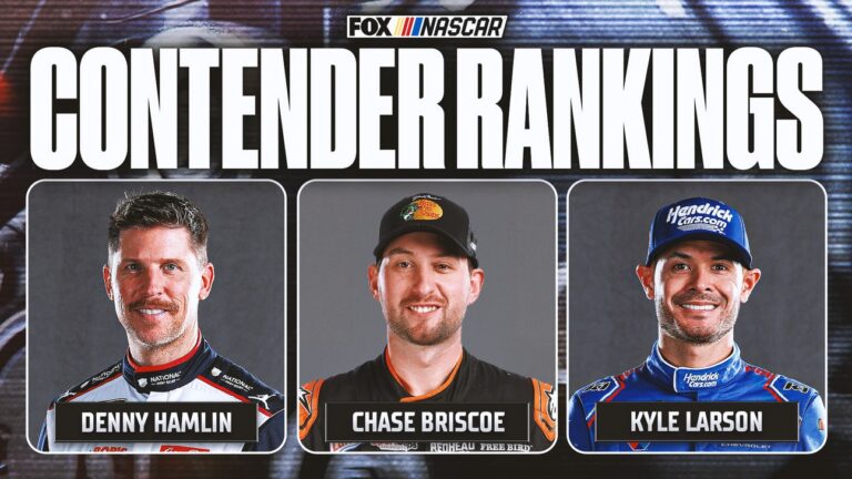 nascar contender rankings will anyone in the chase catch kyle Denny Hamlin Chases Down Kyle Larson One Race at a Time