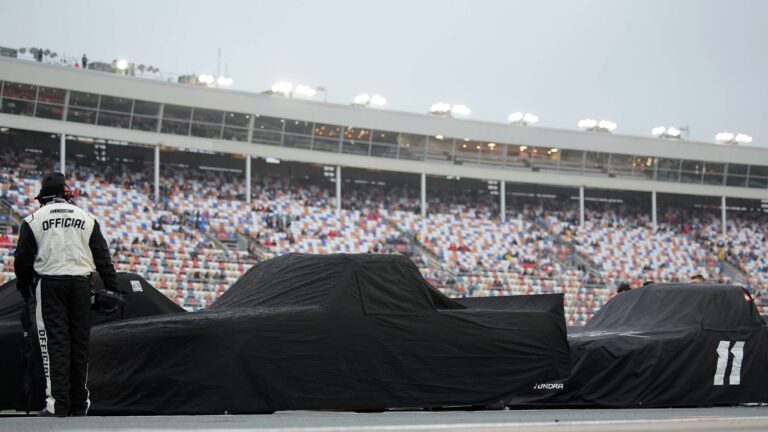 nascar craftsman truck series race postponed start time for Heavy Rain Delays NASCAR O'Reilly Race to Late Sunday in Charlotte