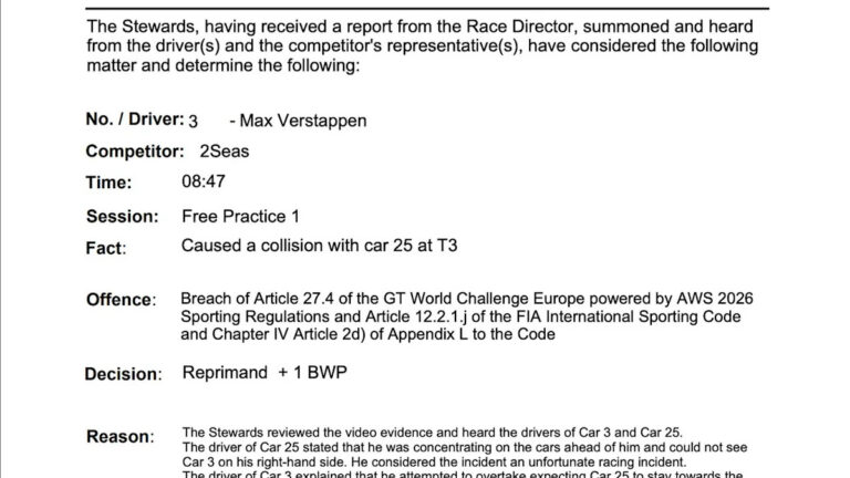 Max Verstappen Reacts to GT Stewards’ 'Fault' Ruling in Avoidable Crash 10 stewards share verdict on verstappens gt3 incident at portimao Max Verstappen Reacts to GT Stewards’ 'Fault' Ruling in Avoidable Crash